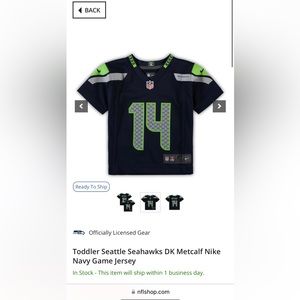 BRAND NEW TODDLER SEAHAWKS JERSEY